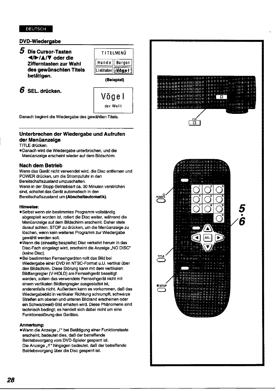 Panasonic DVDA100 User Manual | Page 28 / 96