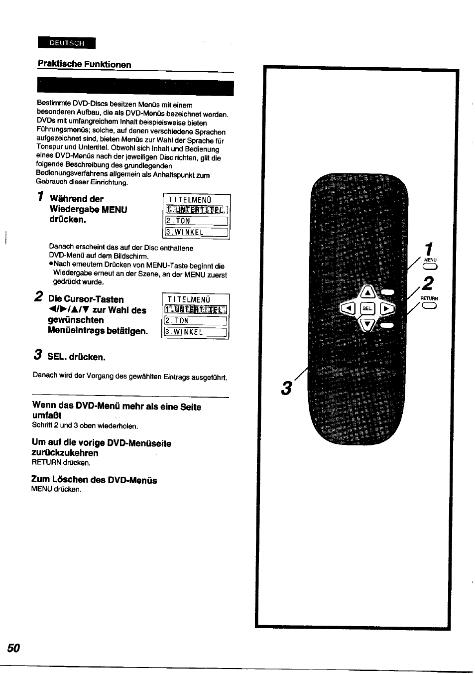 Panasonic DVDA100 User Manual | Page 50 / 96