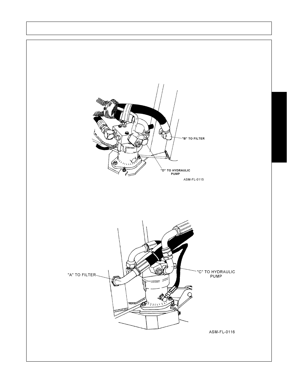 Hydraulic connection motors, Left wing hydraulic motor, Right wing hydraulic motor | Assembly, Assembl y | Alamo 803350C User Manual | Page 99 / 168
