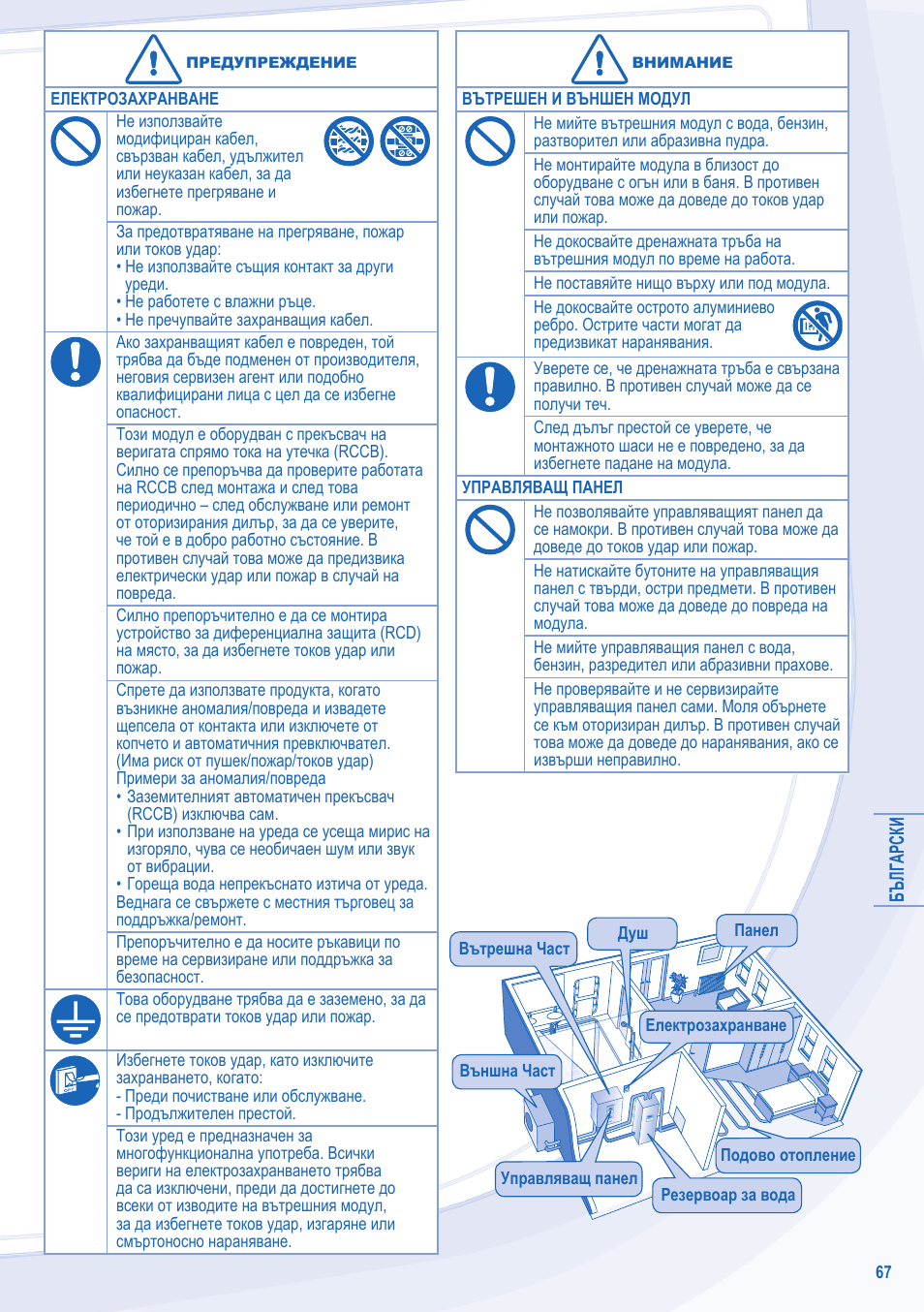 Panasonic WHUX12DE5 User Manual | Page 67 / 76