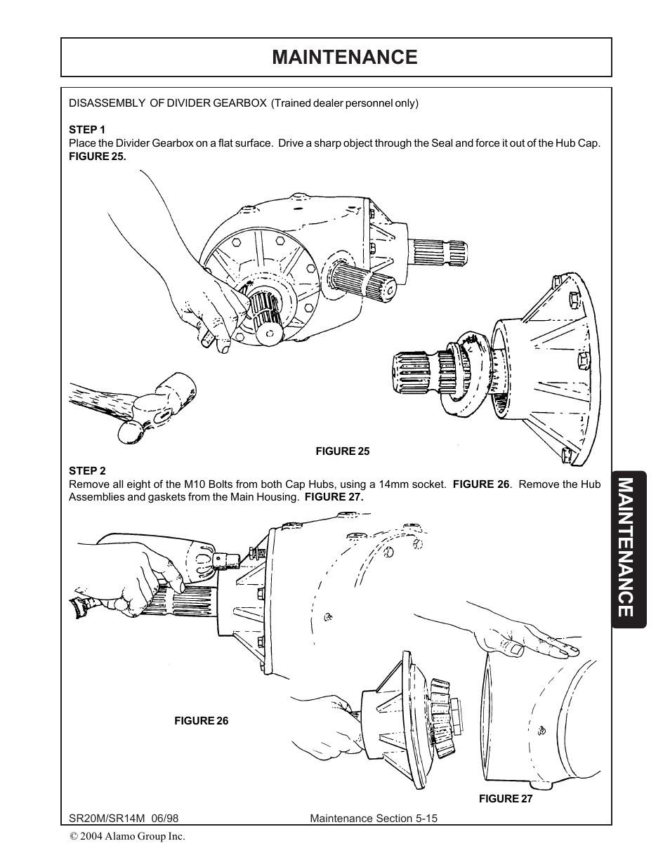 Maintenance | Alamo SR14 User Manual | Page 145 / 166