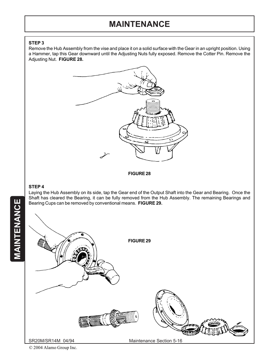 Maintenance | Alamo SR14 User Manual | Page 146 / 166