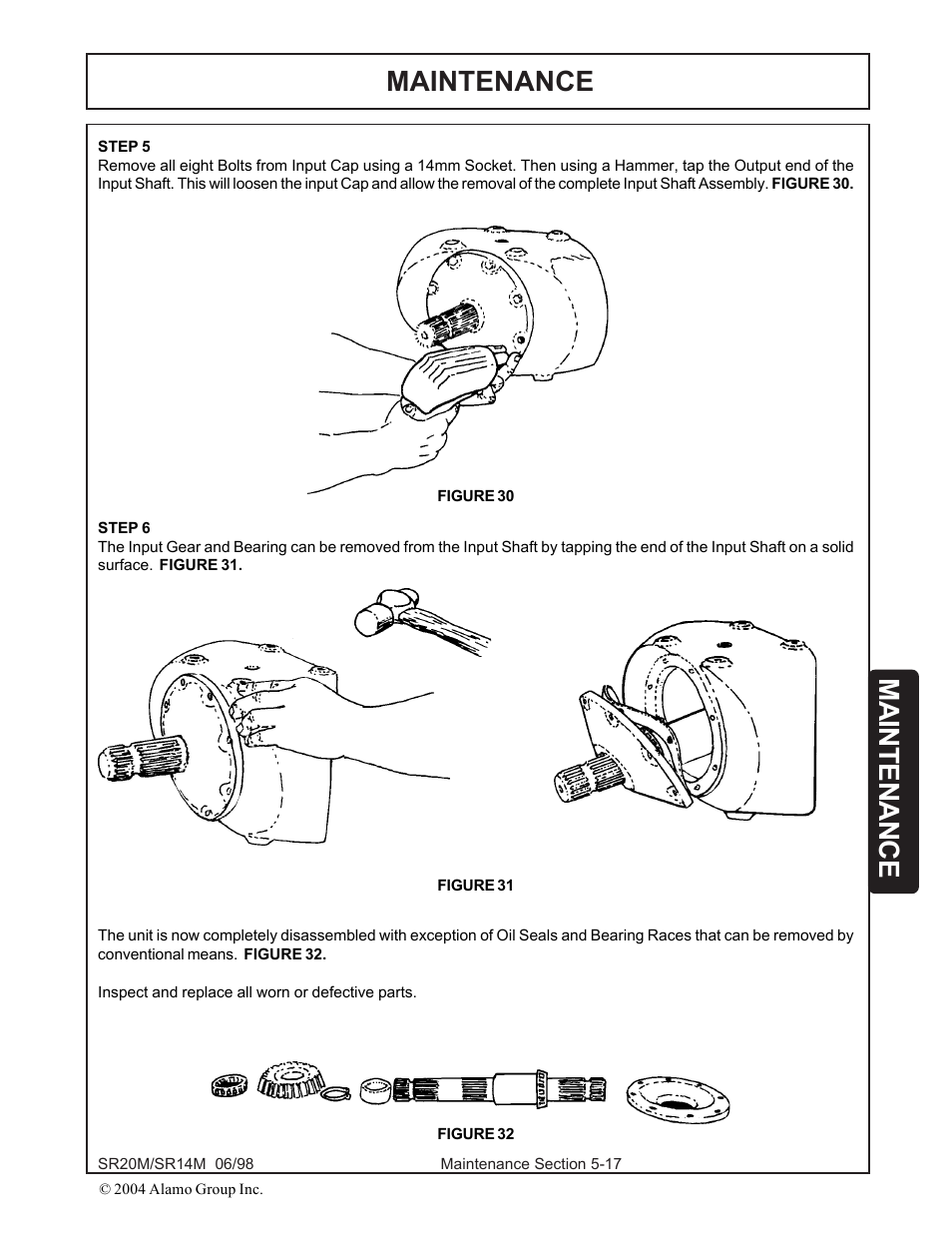 Maintenance | Alamo SR14 User Manual | Page 147 / 166