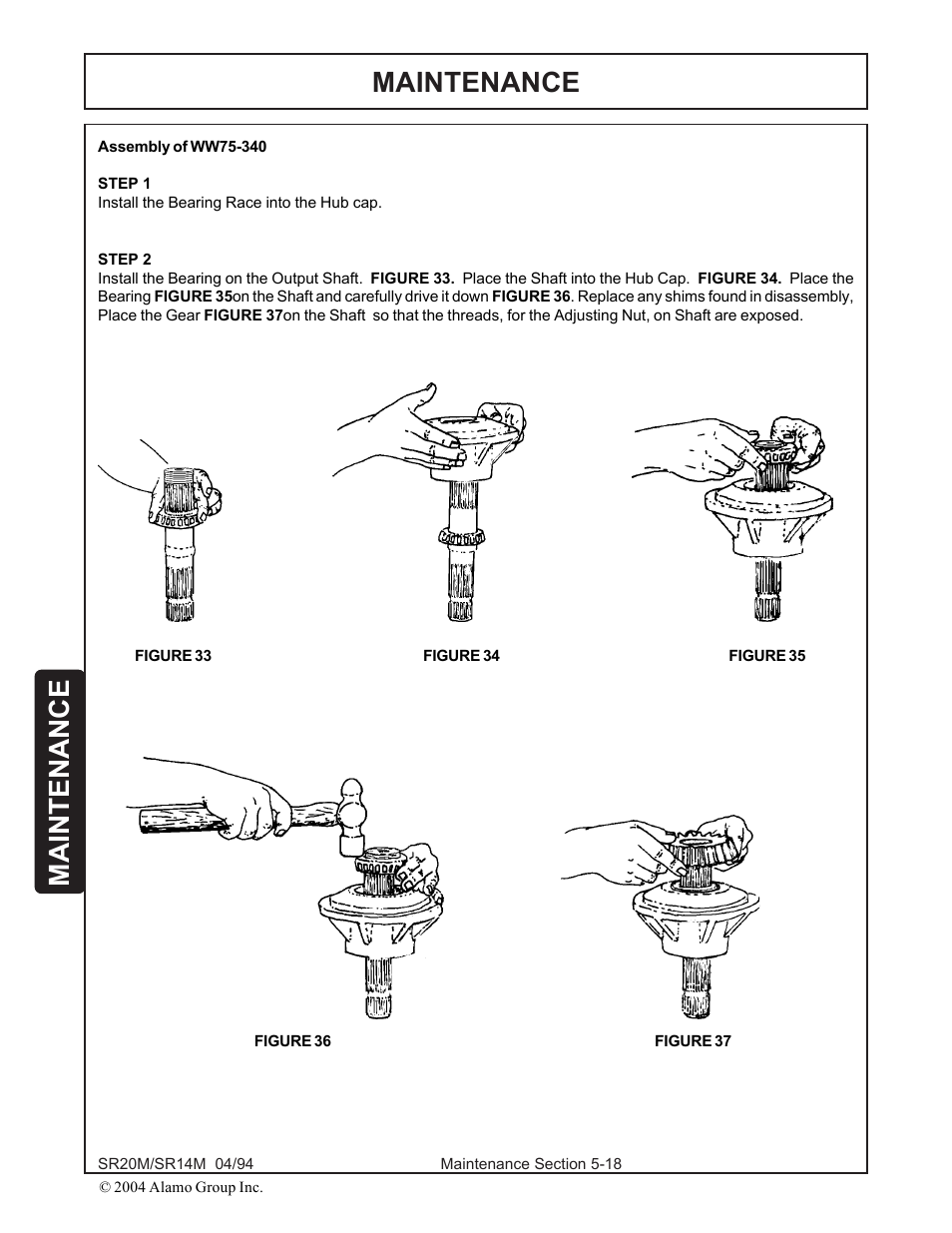 Maintenance | Alamo SR14 User Manual | Page 148 / 166