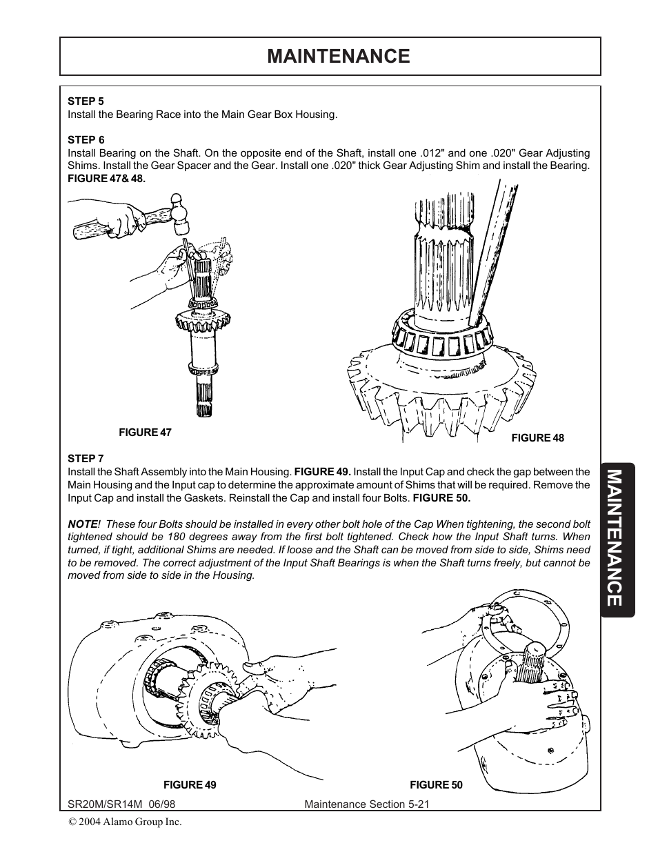 Maintenance | Alamo SR14 User Manual | Page 151 / 166