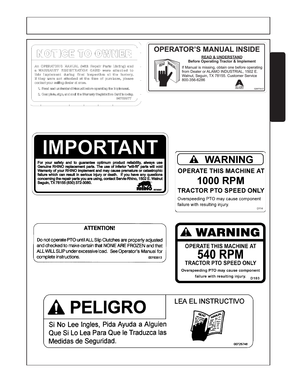 Safety | Alamo SR14 User Manual | Page 21 / 166