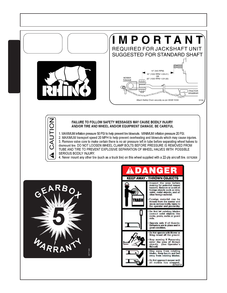 Sr20, Sr14, Safety | Alamo SR14 User Manual | Page 24 / 166