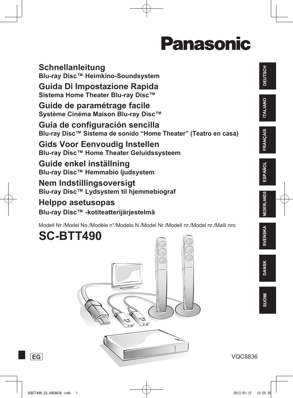 Panasonic SCBTT490EGK User Manual | 36 pages