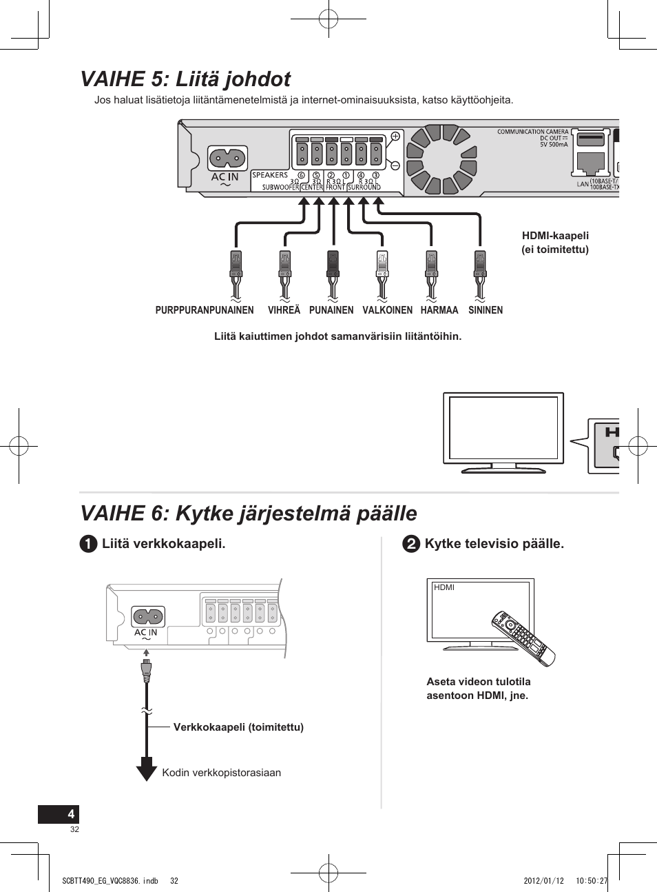 Panasonic SCBTT490EGK User Manual | Page 32 / 36