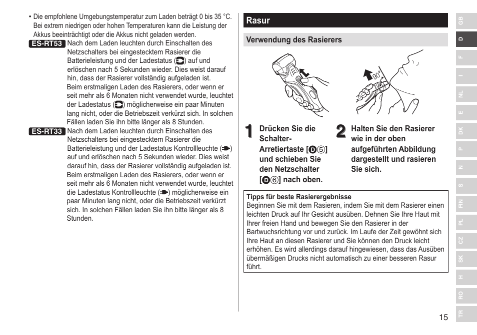 Panasonic ESRT33 User Manual | Page 15 / 142