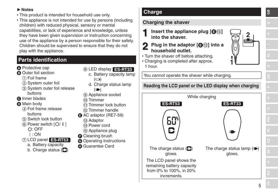 Panasonic ESRT33 User Manual | Page 5 / 142