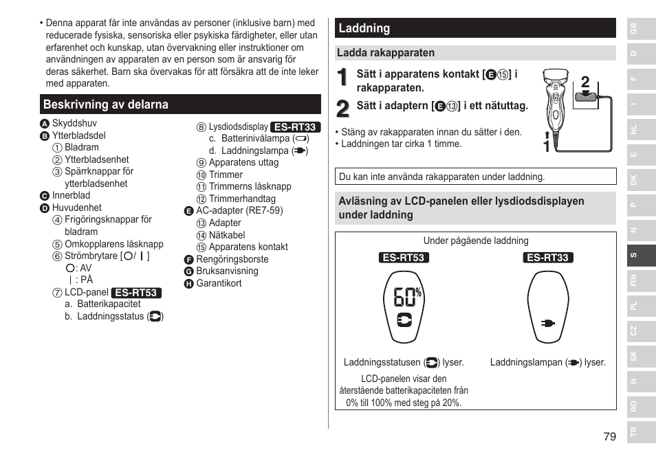 Panasonic ESRT33 User Manual | Page 79 / 142