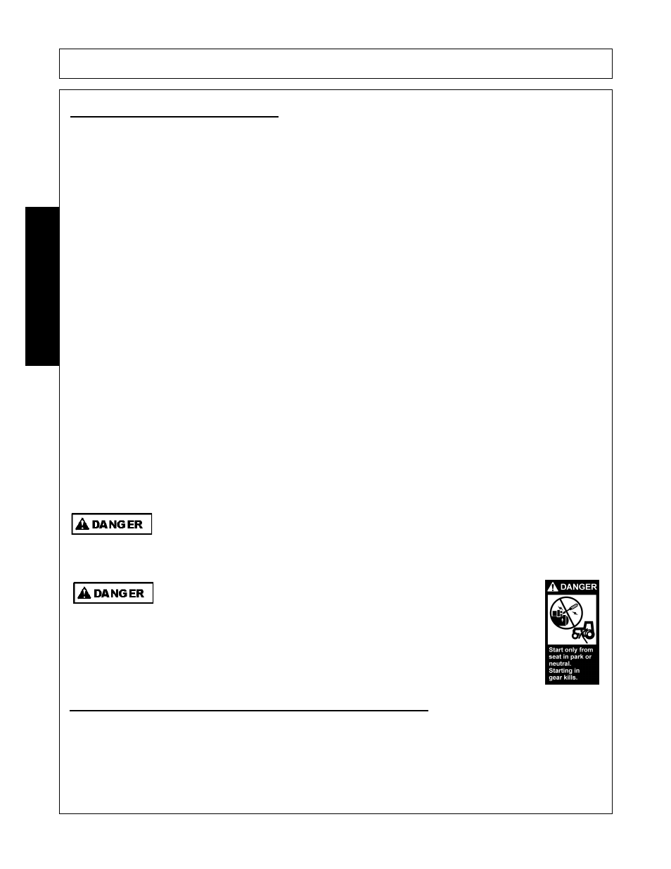 Starting the tractor, Connecting the mower to the tractor, Operation | Opera t ion | Alamo Interstater FC-FL-0001 User Manual | Page 118 / 186