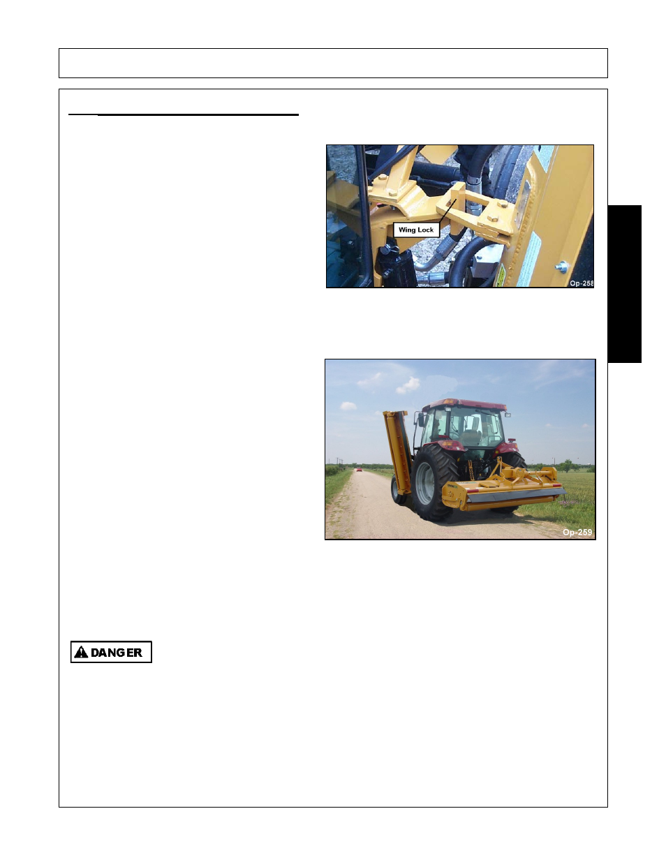 3 operating the mower wings, Operating the mower wings -25, Operation | Opera t ion, Operating the mower wings | Alamo Interstater FC-FL-0001 User Manual | Page 135 / 186