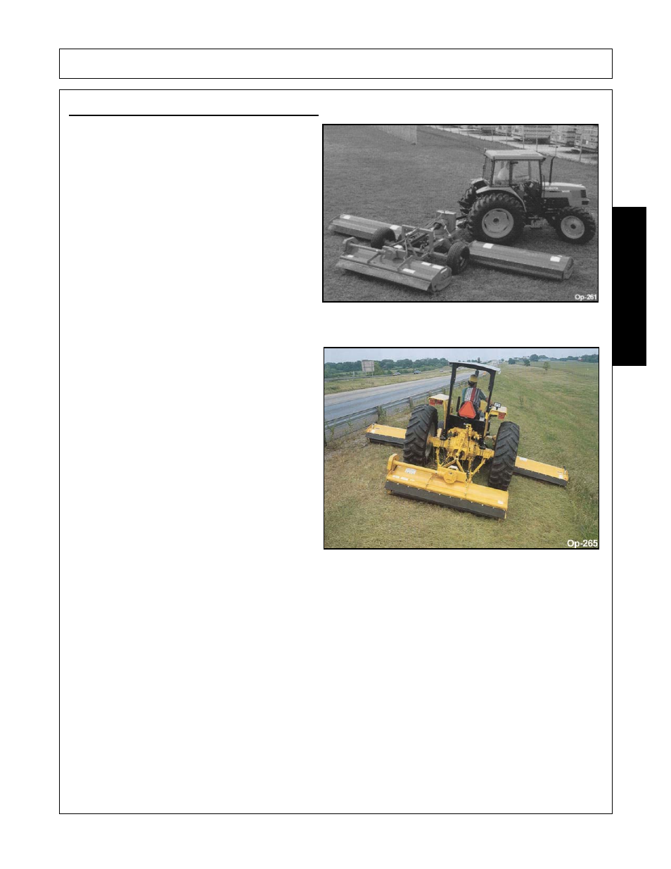 4 driving the tractor and implements, Driving the tractor and implements -27, Operation | Opera t ion | Alamo Interstater FC-FL-0001 User Manual | Page 137 / 186