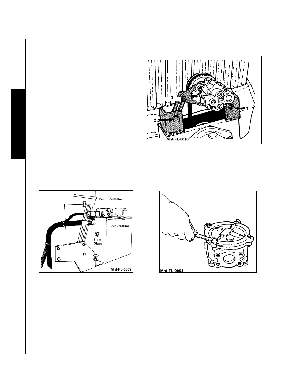 Adjusting tension of drivebelts, Remove pump cover, Replace pump cover | Changing hydraulic system filter, Maintenance | Alamo Interstater FC-FL-0001 User Manual | Page 158 / 186