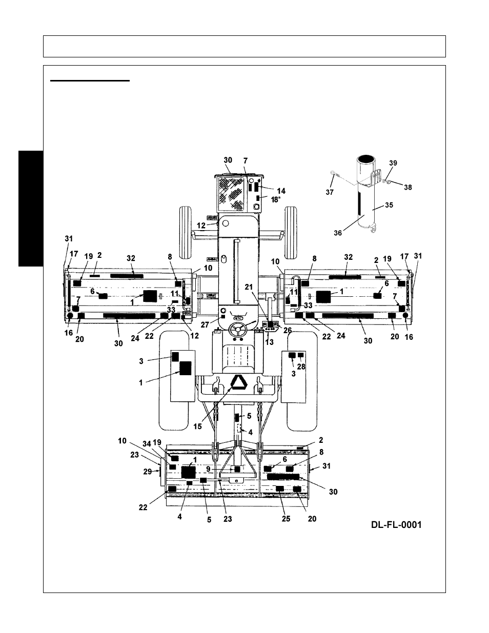 Decal location, Decal location -16, Safety | Alamo Interstater FC-FL-0001 User Manual | Page 24 / 186