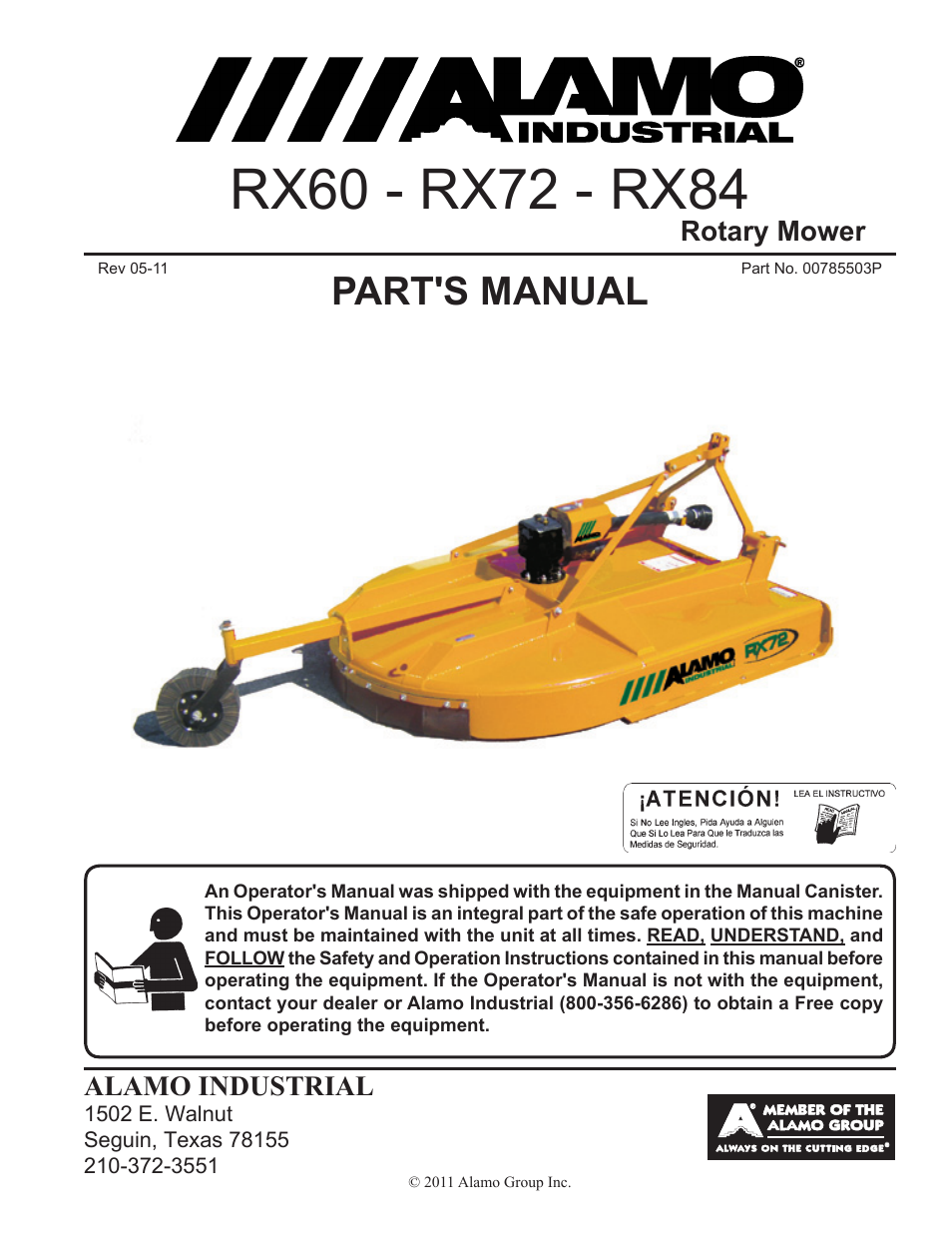 Alamo RX60 User Manual | 52 pages