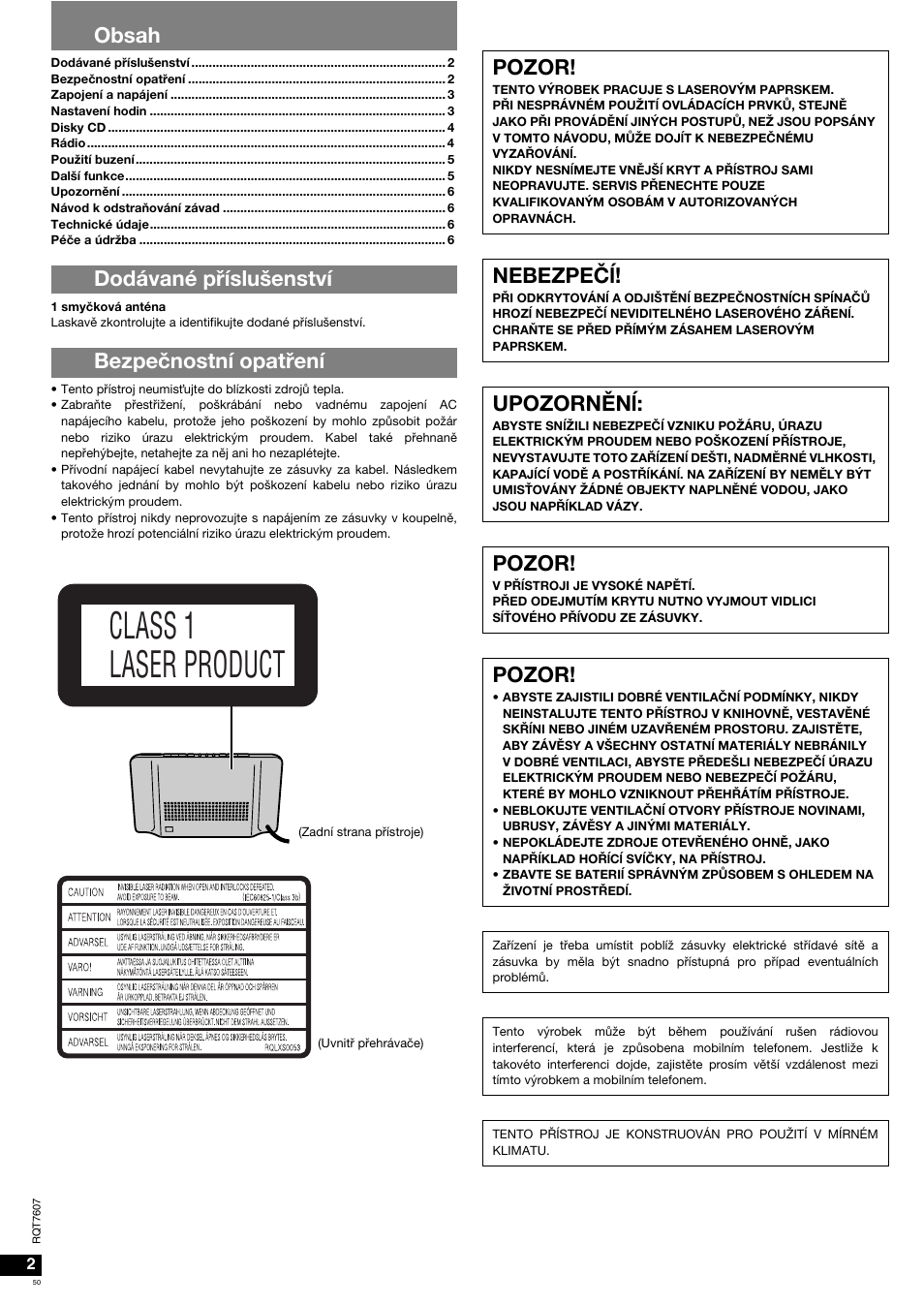 Panasonic RCCD350 User Manual | Page 50 / 64
