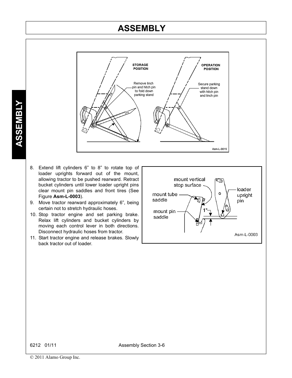 Assembly, Assembl y | Alamo 6212 User Manual | Page 38 / 100