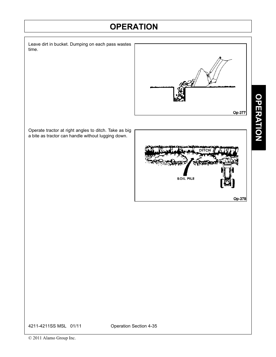 Operation, Opera t ion | Alamo 4211 MSL User Manual | Page 81 / 104