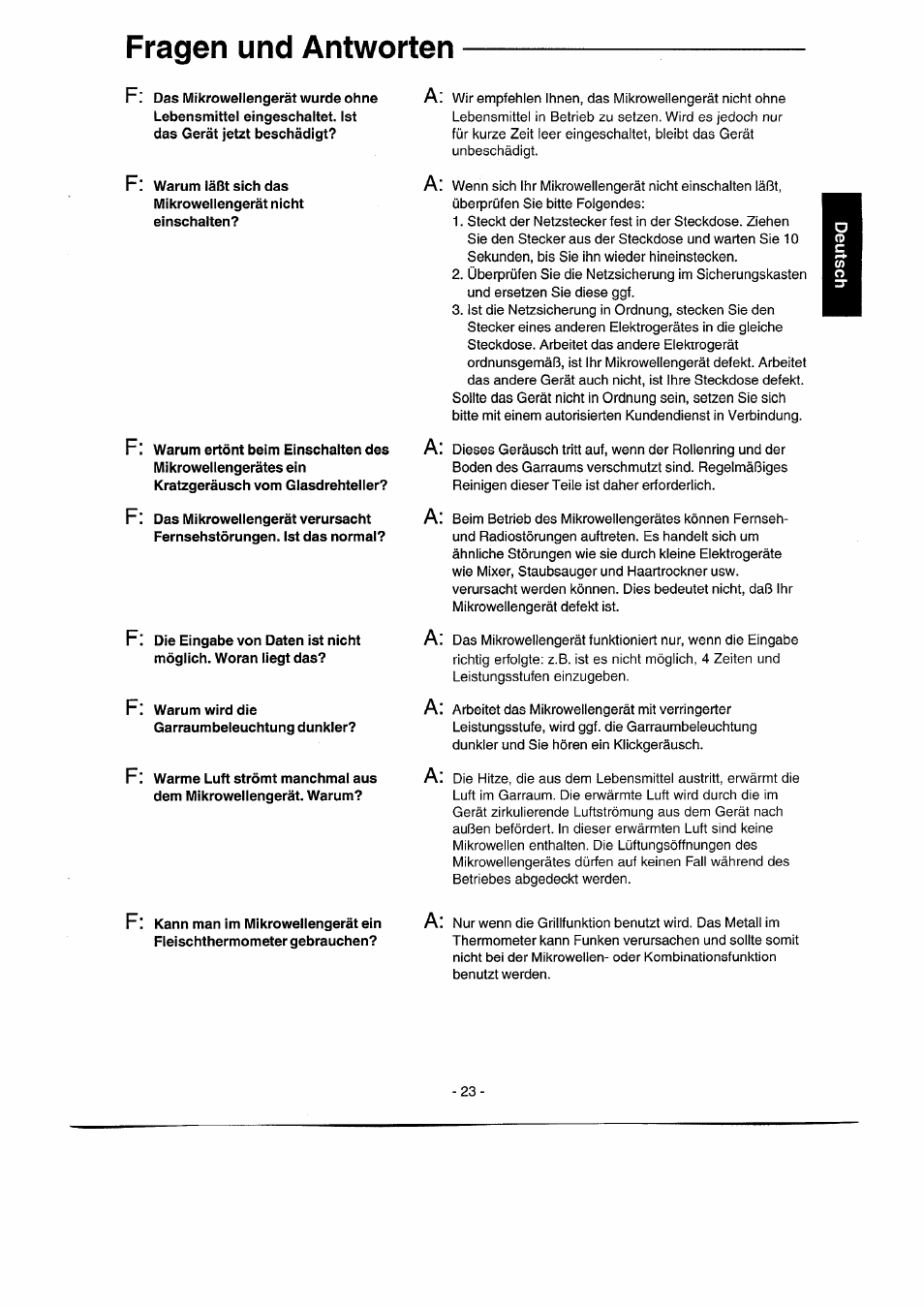 Fragen und antworten | Panasonic NNK557 User Manual | Page 23 / 46