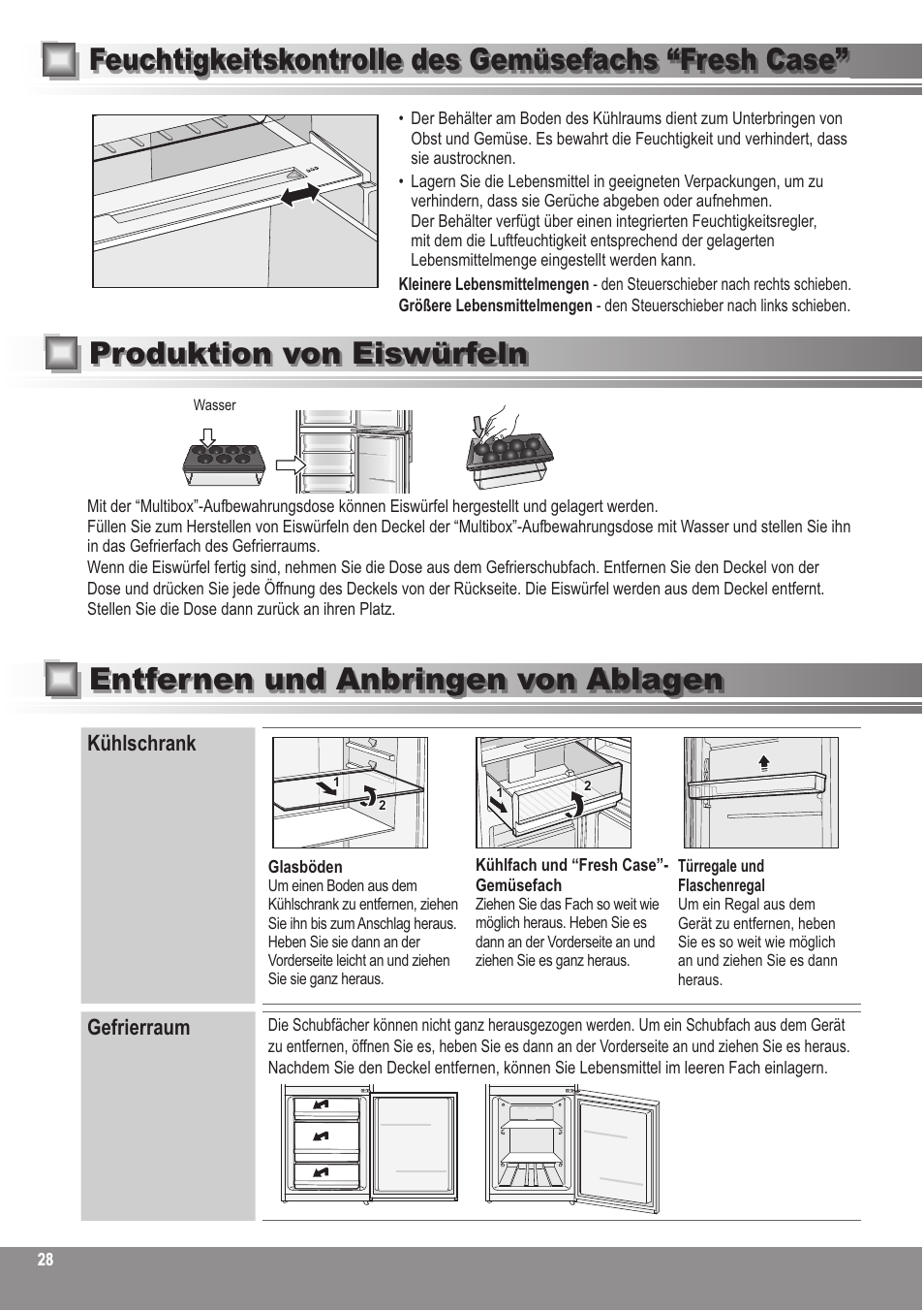 Kühlschrank, Gefrierraum | Panasonic NRBN31AS1 User Manual | Page 28 / 68