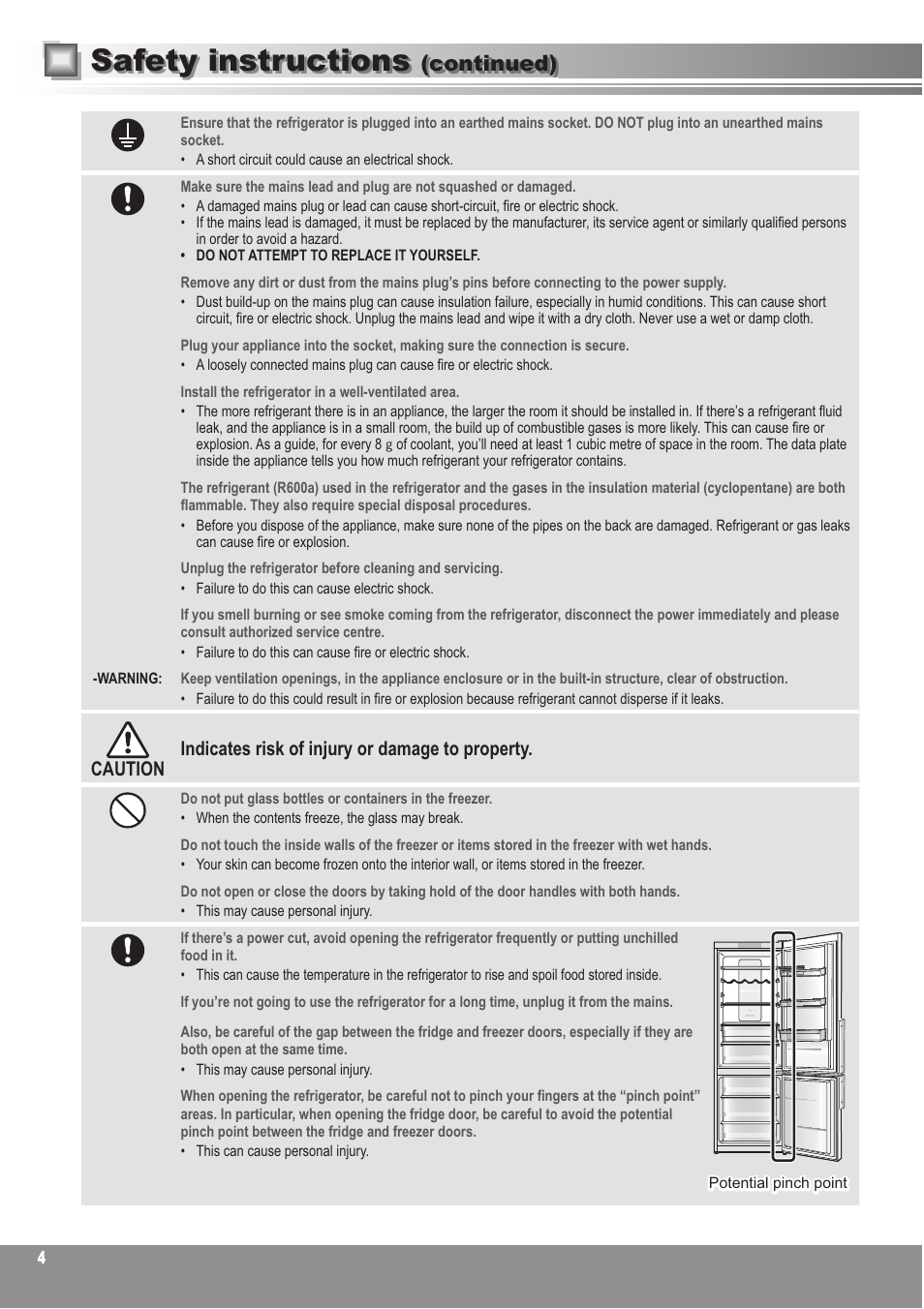 Safety instructions, Continued) | Panasonic NRBN31AS1 User Manual | Page 4 / 68