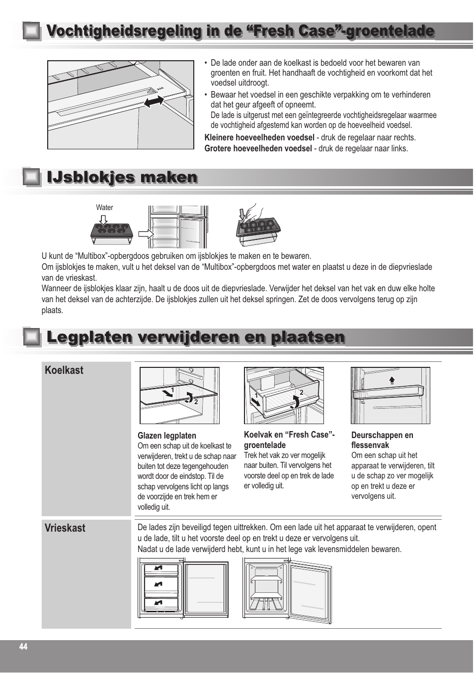 Hjsodwhq yhuzlmghuhq hq soddwvhq, Veornmhv pdnhq, Rhondvw | 9ulhvndvw | Panasonic NRBN31AS1 User Manual | Page 44 / 68