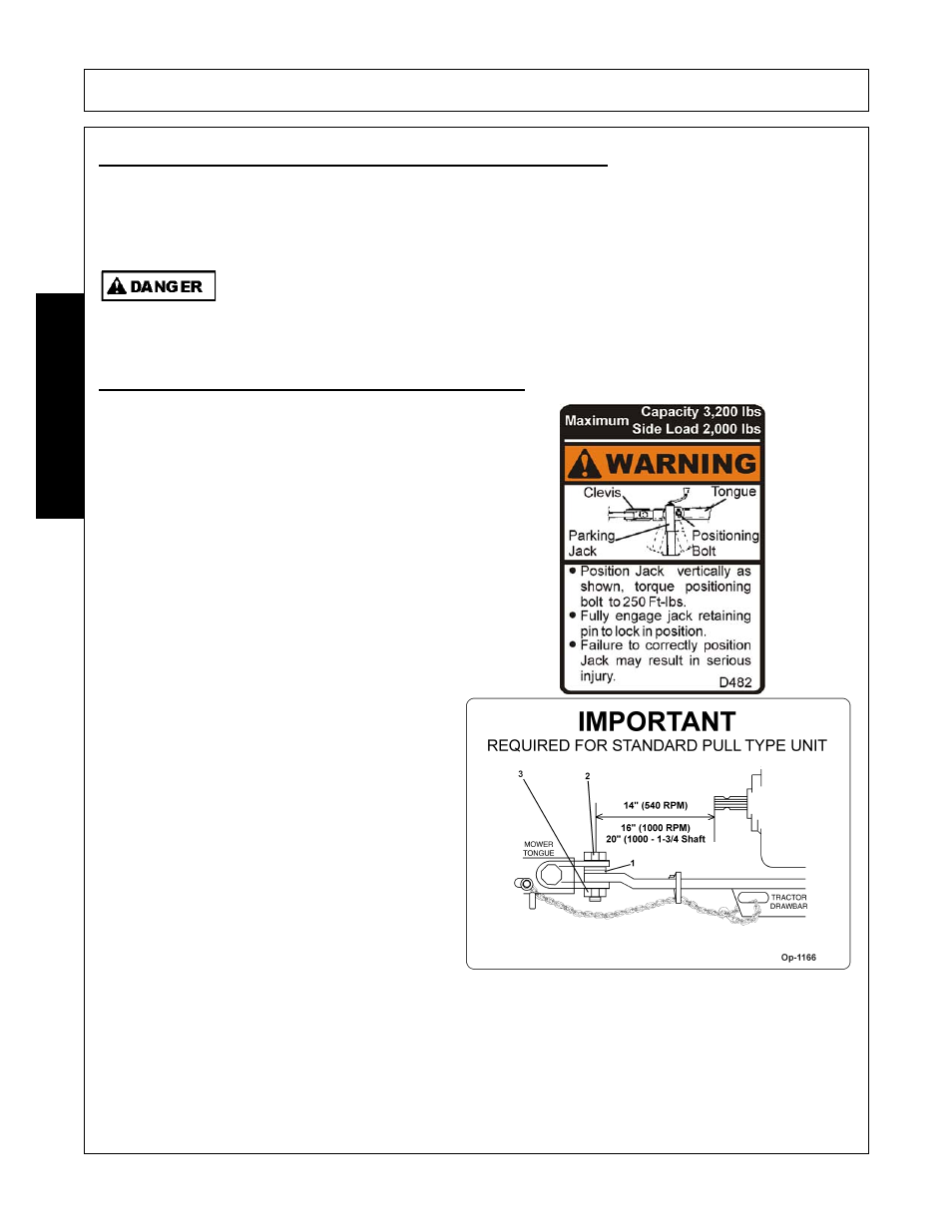 Connecting the mower to the tractor, 1 connecting the mower tongue to the tractor, Operation | Opera t ion | Alamo Eagle 20 User Manual | Page 110 / 186