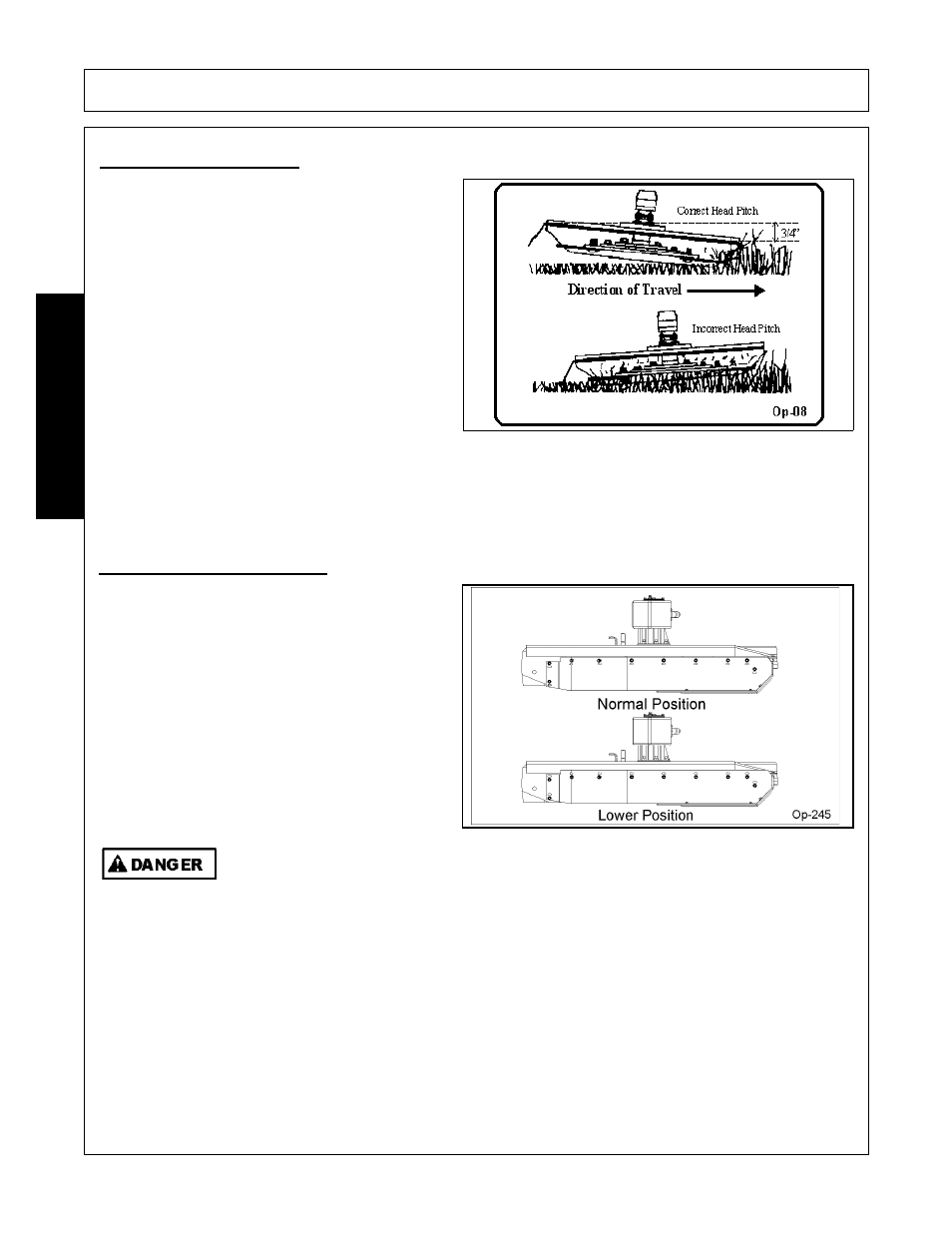 2 setting deck pitch, 3 lowest cutting height, Setting deck pitch -14 lowest cutting height -14 | Operation, Opera t ion | Alamo Eagle 20 User Manual | Page 114 / 186