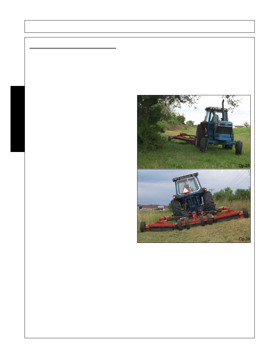 4 driving the tractor and cutter, Driving the tractor and cutter -32, Operation | Opera t ion | Alamo Eagle 20 User Manual | Page 132 / 186