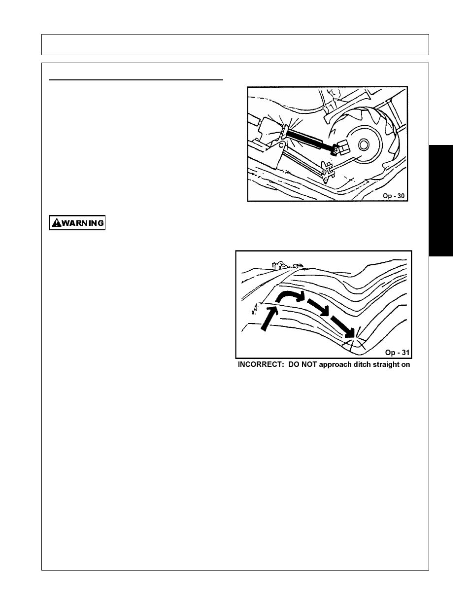 5 crossing ditches and steep inclines, Crossing ditches and steep inclines -33, Operation | Opera t ion | Alamo Eagle 20 User Manual | Page 133 / 186