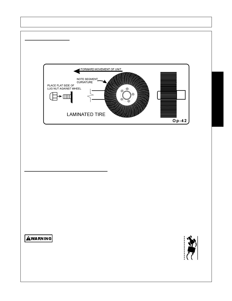 1 tire and wheels, 2 transporting on public roadways, Operation | Opera t ion | Alamo Eagle 20 User Manual | Page 145 / 186
