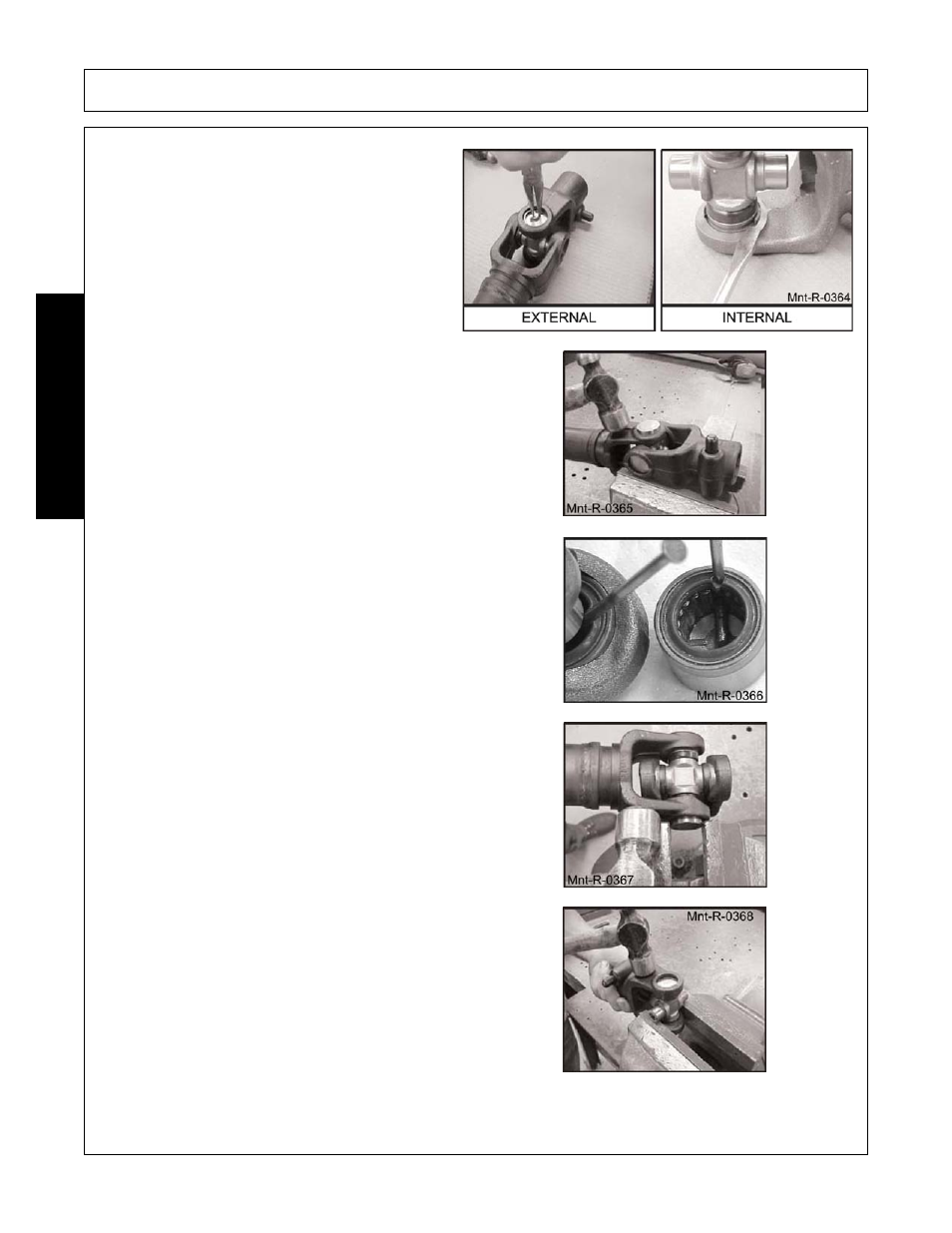 To disassemble universal joint, Remove all snap rings, To disassemble universal joint -10 | Maintenance | Alamo Eagle 20 User Manual | Page 160 / 186