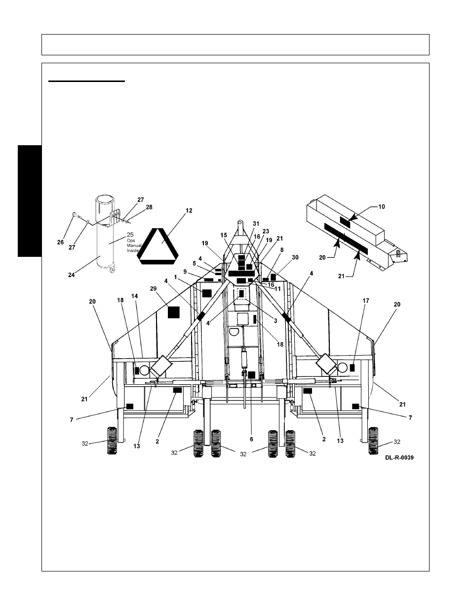 Decal location, Decal location -18, Safety | Alamo Eagle 20 User Manual | Page 26 / 186