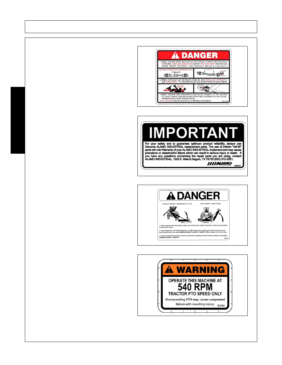 Safety | Alamo Eagle 20 User Manual | Page 30 / 186