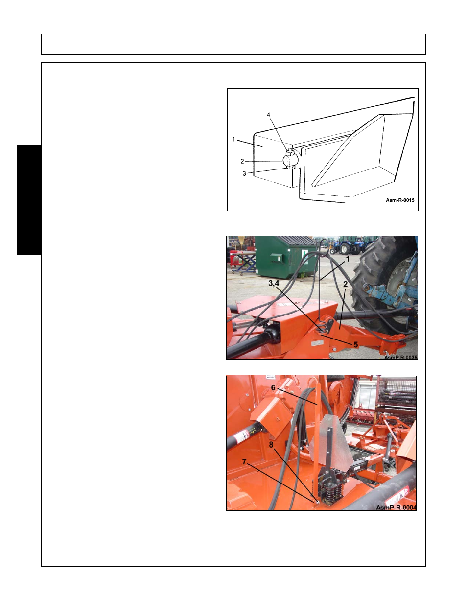 Wing section attachements, Hose bracket attachment, Assembly | Assembl y | Alamo Eagle 20 User Manual | Page 90 / 186