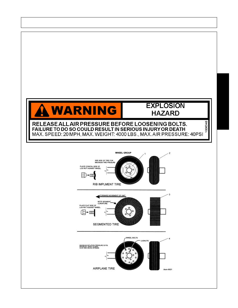 Tires and wheels, Tires and wheels -7, Assembly | Assembl y | Alamo Eagle 20 User Manual | Page 93 / 186