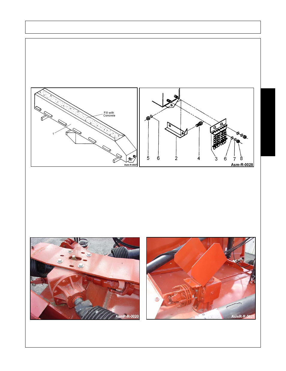 Counterweight attachment, Driveline attachment, Assembly | Assembl y | Alamo Eagle 20 User Manual | Page 97 / 186