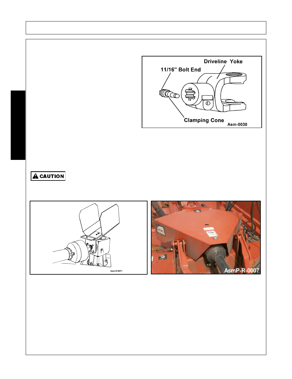 Driveline clamp cone yoke operating instructions, Canopy shields, Assembly | Assembl y | Alamo Eagle 20 User Manual | Page 98 / 186