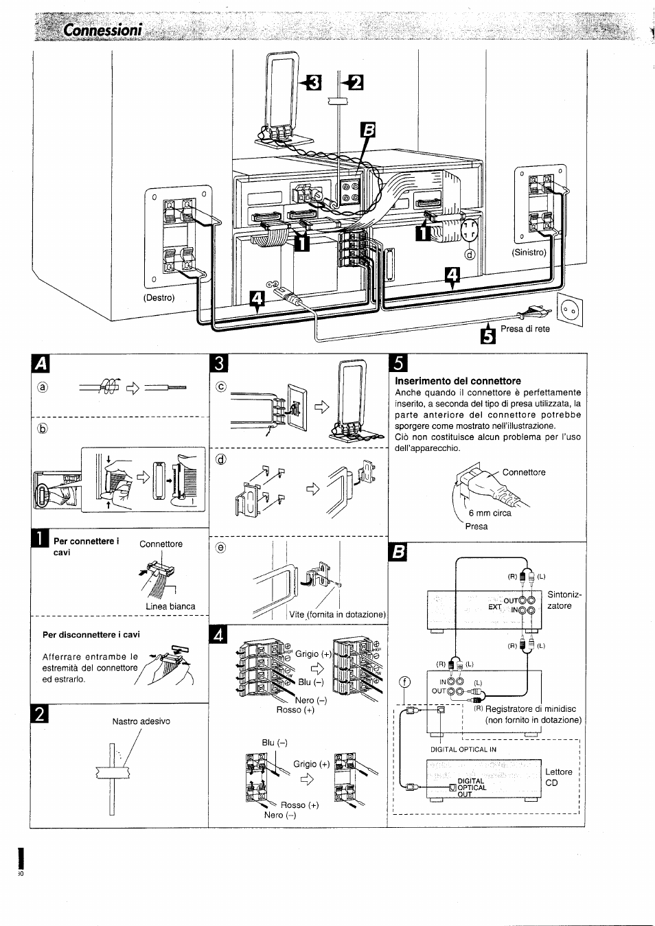 Connessioni | Panasonic SCHD505MD User Manual | Page 10 / 56
