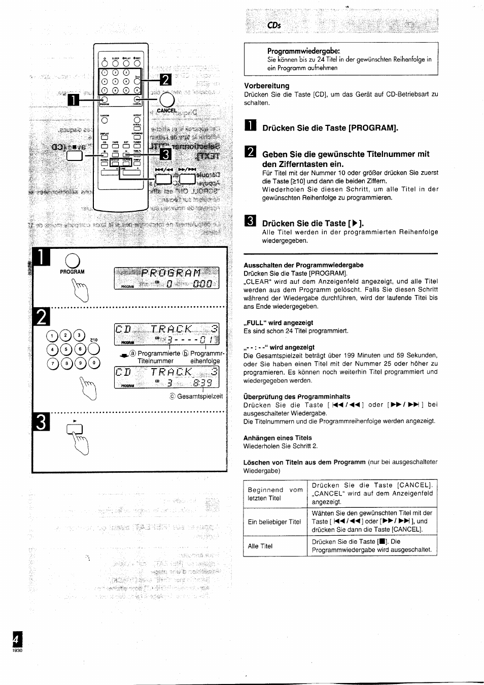 Drücken sie die taste [program, Drücken sie die taste, Il o | Panasonic SCHD505MD User Manual | Page 24 / 56