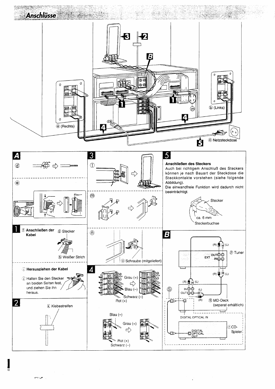 Anschlüsse | Panasonic SCHD505MD User Manual | Page 8 / 56