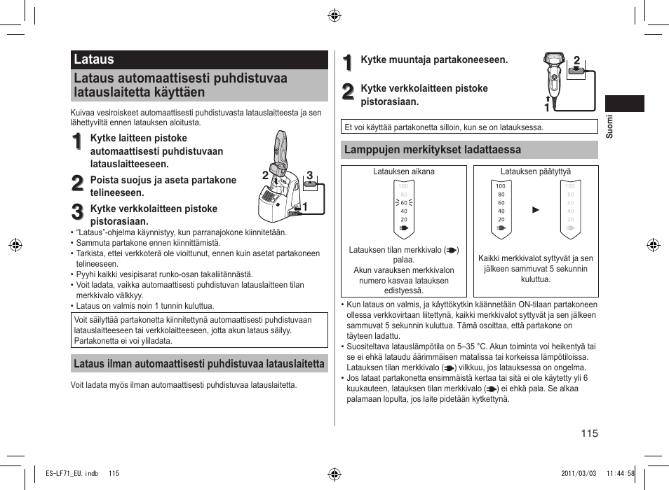 Panasonic ESLF71 User Manual | Page 115 / 192