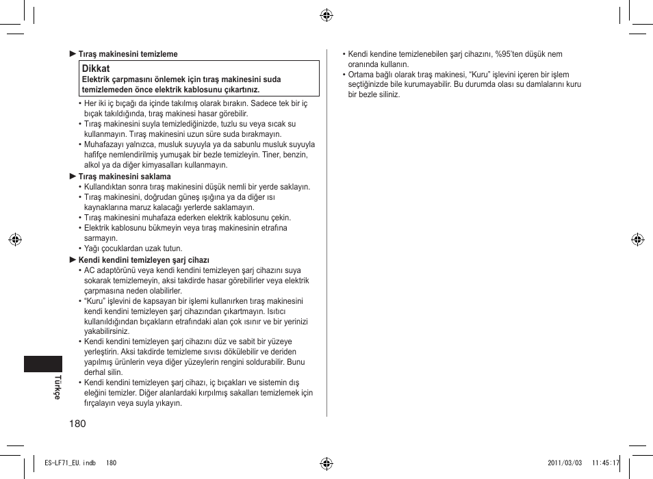 Panasonic ESLF71 User Manual | Page 180 / 192