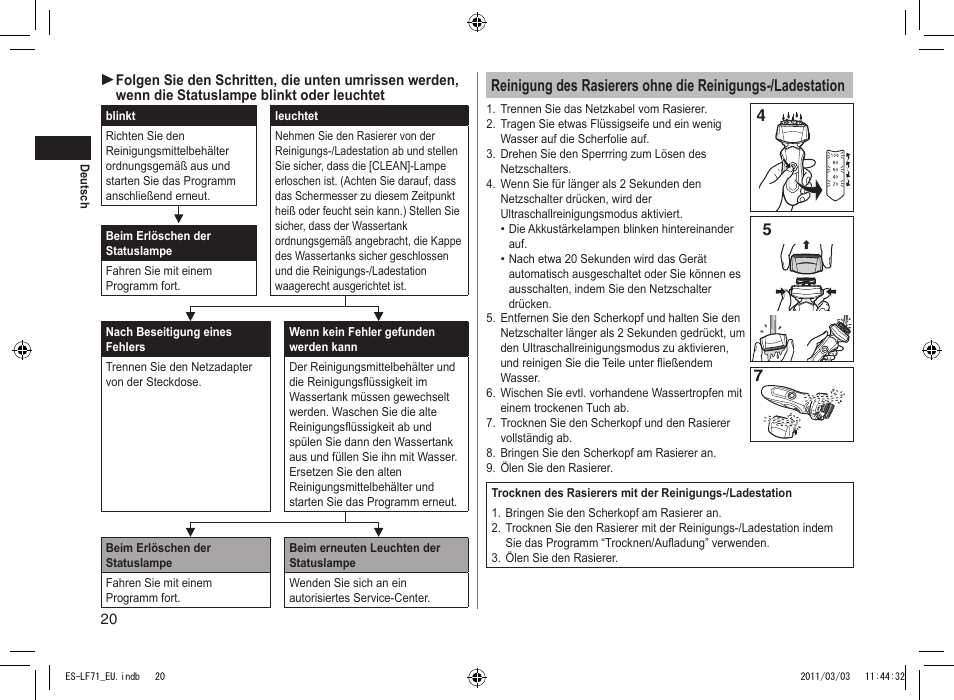 Panasonic ESLF71 User Manual | Page 20 / 192