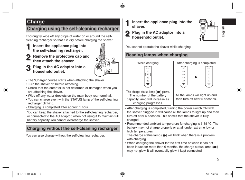 Panasonic ESLF71 User Manual | Page 5 / 192