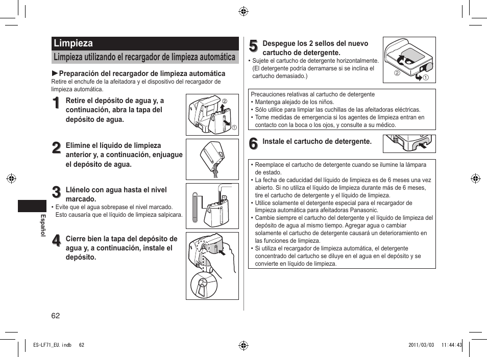 Panasonic ESLF71 User Manual | Page 62 / 192