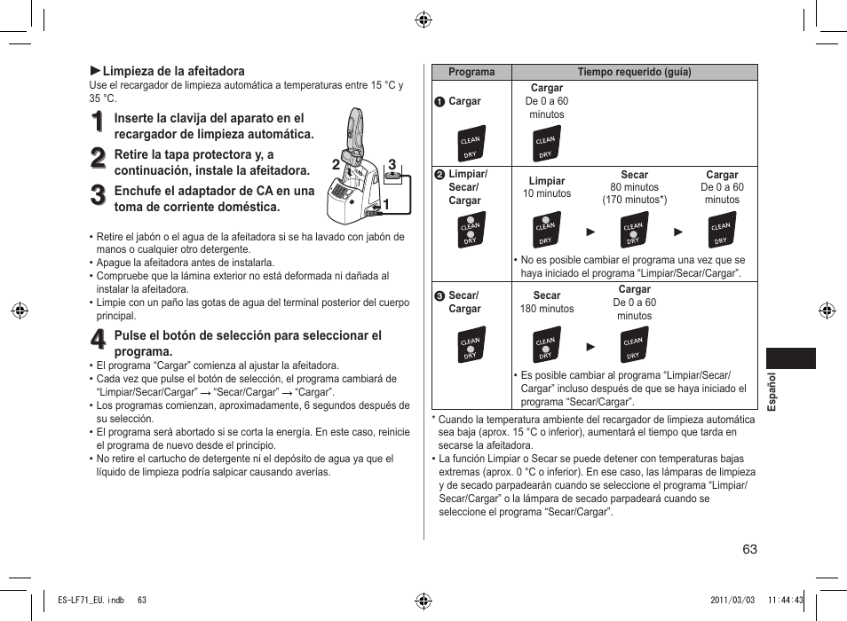 Panasonic ESLF71 User Manual | Page 63 / 192